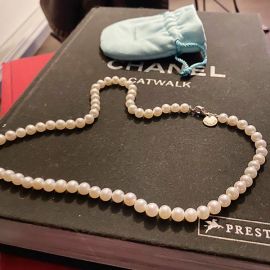 TIFFANY & CO Halskette aus Süsswasser Perle mit Silber Anhänger